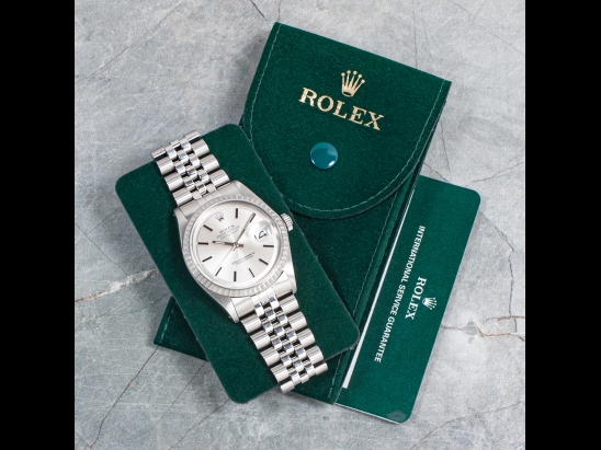Rolex Datejust 36 Argento Jubilee Silver Lining Dial - Rolex Service   Watch  1603